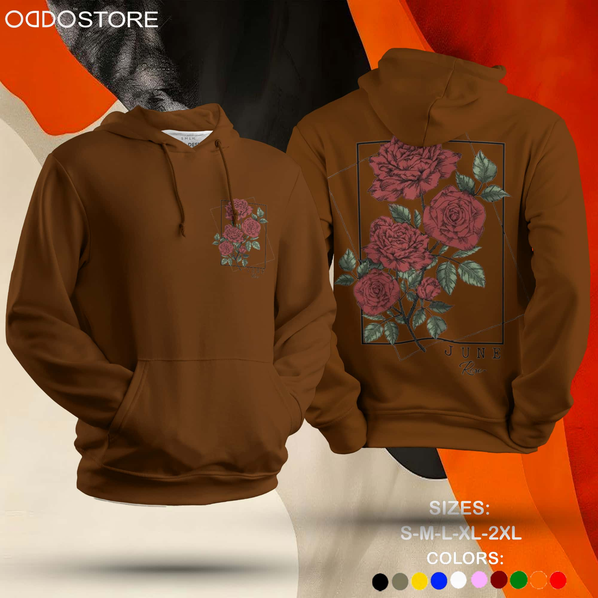 Flower Red Unisex Hoodie