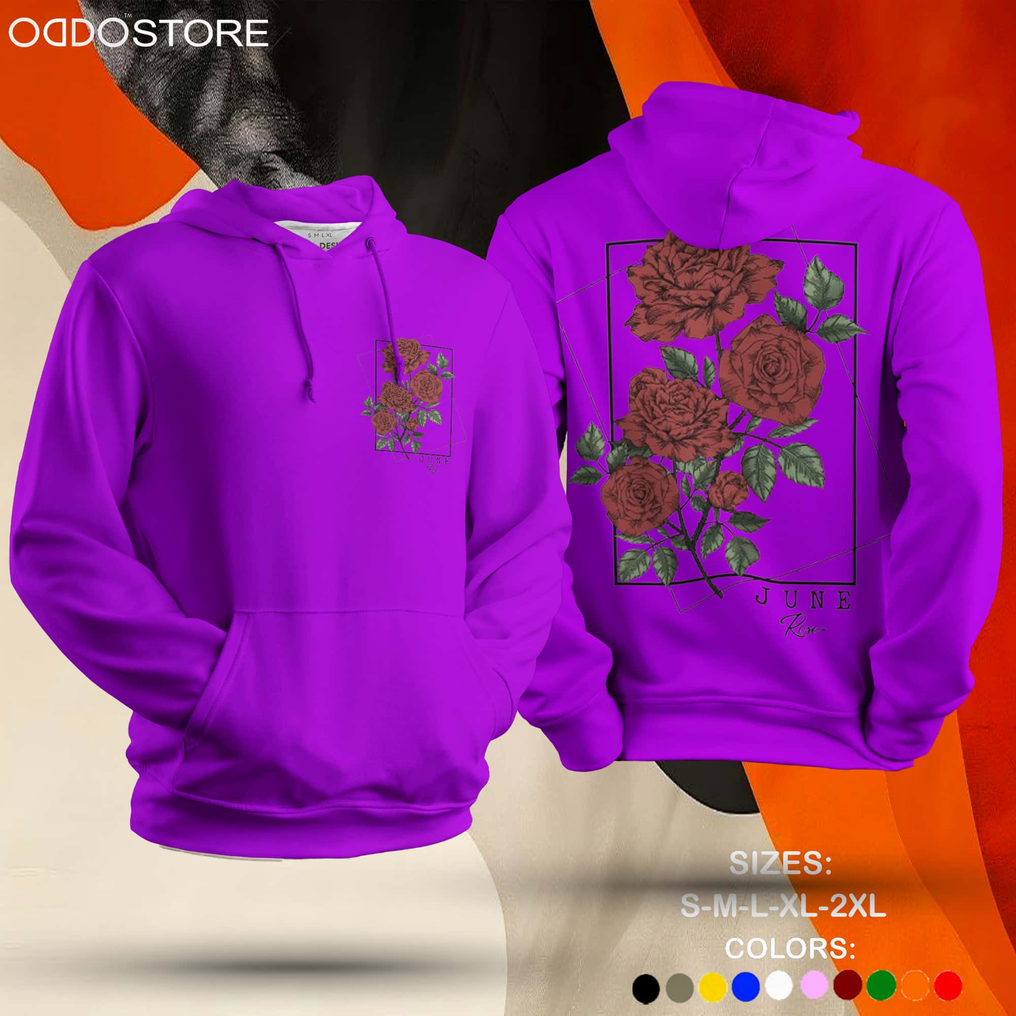 Flower Red Unisex Hoodie