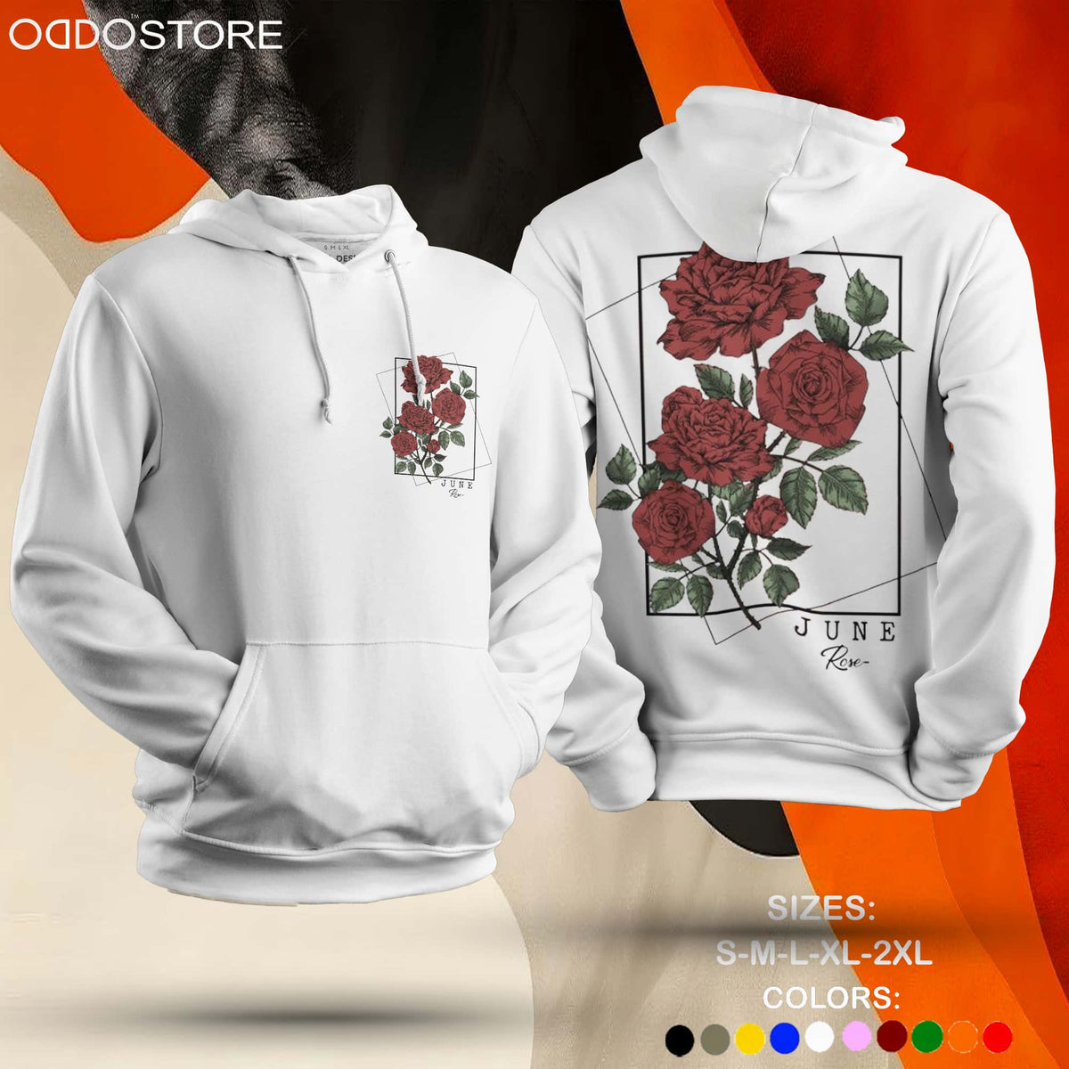 Flower Red Unisex Hoodie