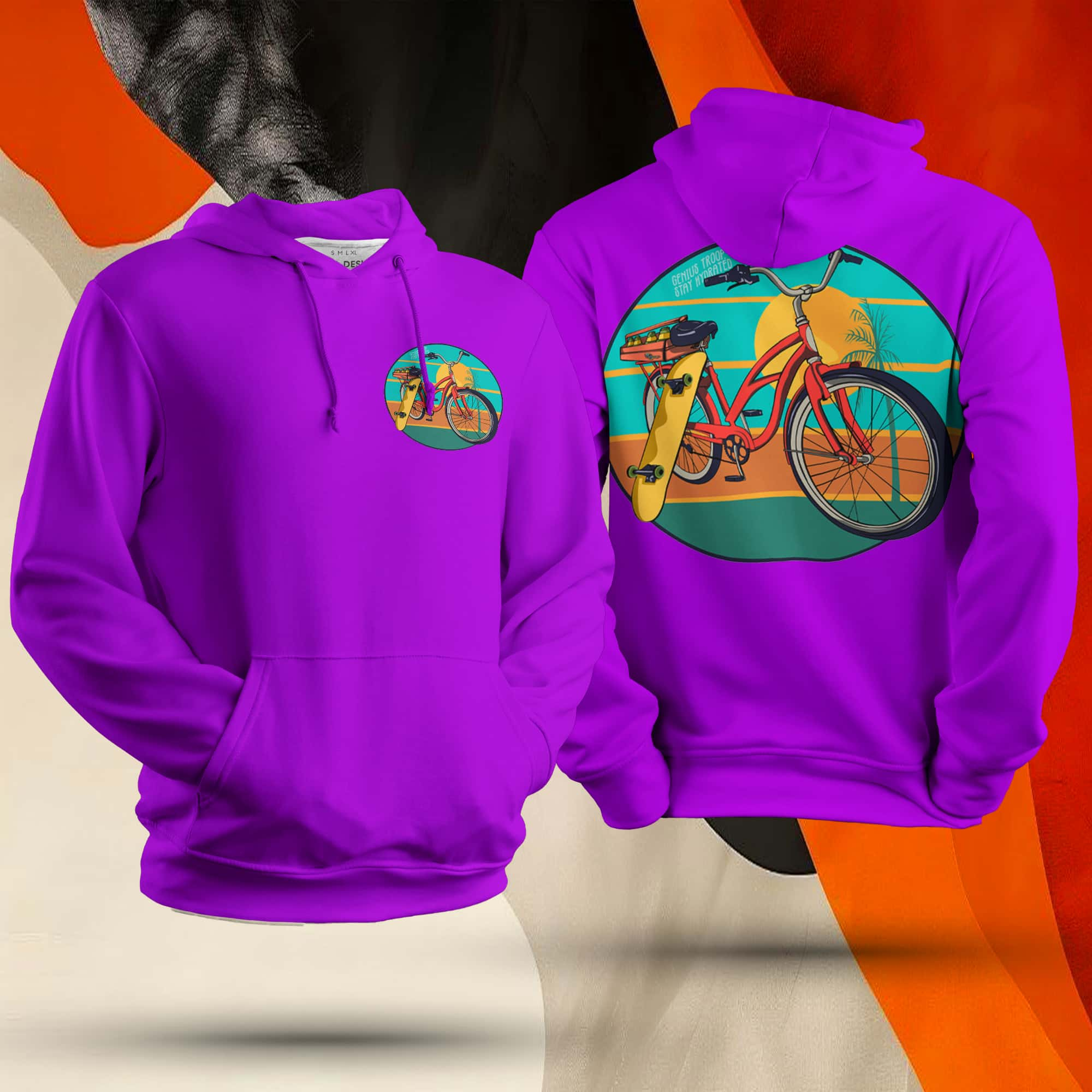 Cycle Sunset View Unisex Hoodie