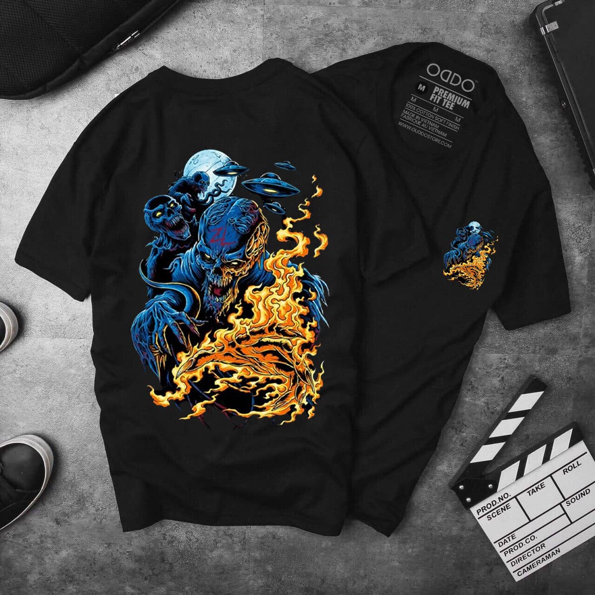 Fire Skeleton Unisex T-Shirt