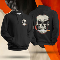 Skeleton With Cigarette Unisex Hoodie