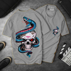 Snake Around Skull Unisex T-Shirt